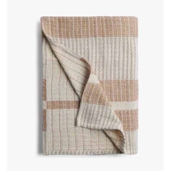 Parachute for Target Beachcomber Tan & Brown Stripe Throw Blanket 50" x 70" NWOT - Picture 1 of 6
